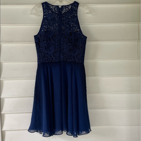 Aidan Matrix Lace & Chiffon Party Cocktail Dress Sz 4 - Picture 8 of 13